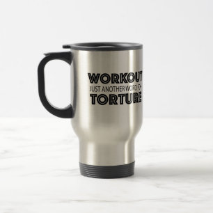 Taza De Viaje Typografía simple Fitness Workout Divertido Gimnas