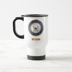 Taza De Viaje U.S. Viaje del veterano de la marina de