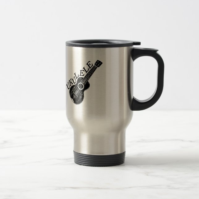 Taza De Viaje Ukulele Mensajes De Texto E Imagen (Derecha)