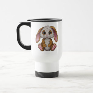 Taza De Viaje Un adorable diseño de mugre de conejo