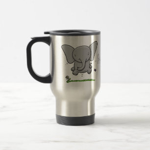 Taza De Viaje Un adorable personalizado de elefantes bebé person