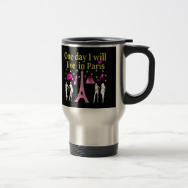 TAZA DE VIAJE UN DÍA VIVIRÉ EN PARÍS