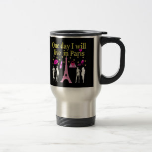 TAZA DE VIAJE UN DÍA VIVIRÉ EN PARÍS