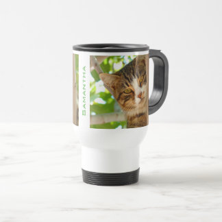 Taza De Viaje Un gato subiendo un árbol personalizado