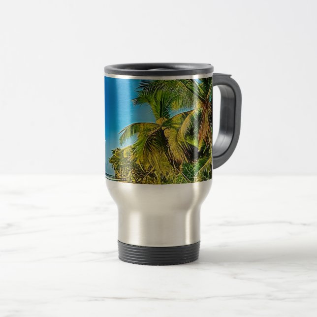Taza De Viaje Un paraíso tropical. (Anverso derecho)