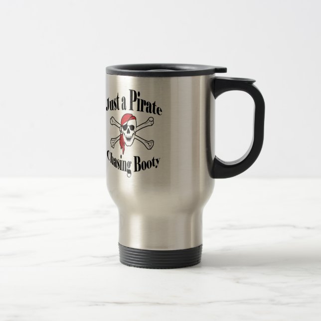 Taza De Viaje Un pirata persiguiendo a Booty (Derecha)