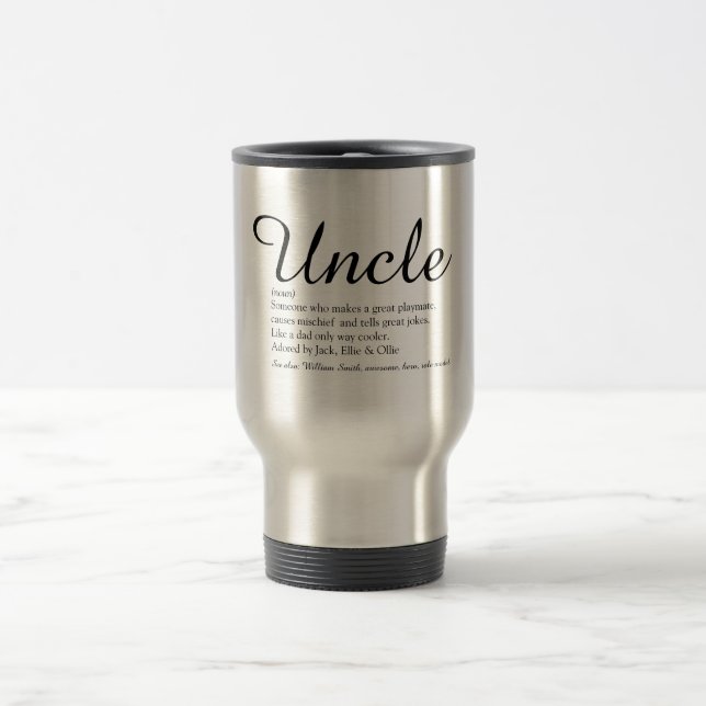 Taza De Viaje Uncle, Funcle Definition Script Moderno Fun guión (Centro)