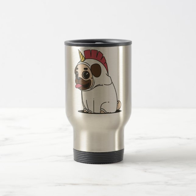 Taza De Viaje Unicorn Pug (Centro)