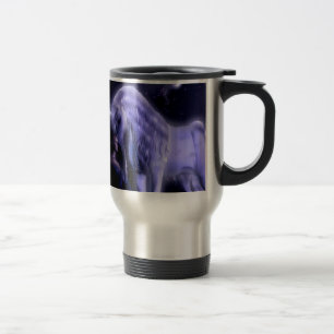 Taza De Viaje Unicornio abstracto de la hada de Puple de la