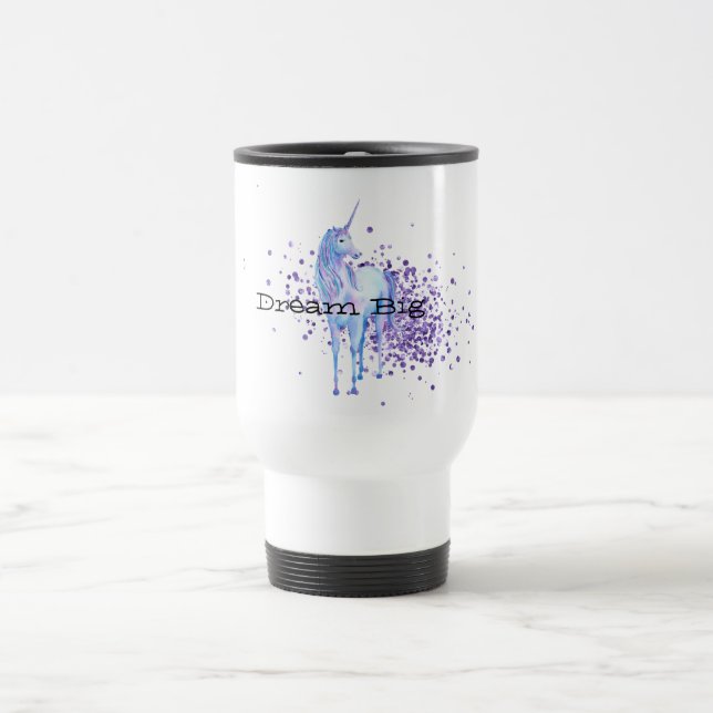 Taza De Viaje Unicornio de espuma morada (Centro)