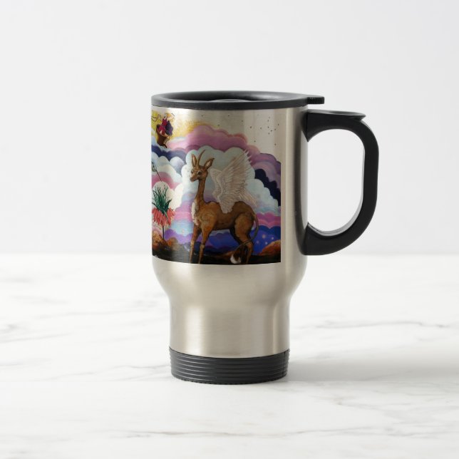 Taza De Viaje Unicornio imperial y colibrí de "corona" (Derecha)