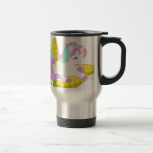 Taza De Viaje unicornio pastel en la masa