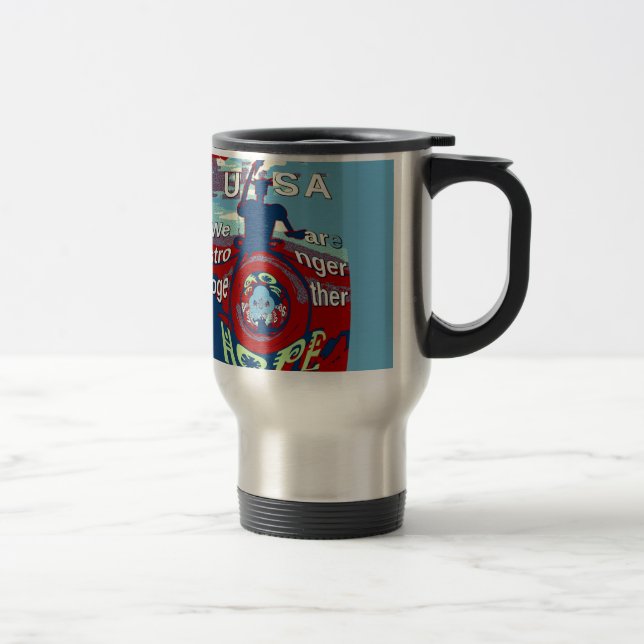 Taza De Viaje Unidos en la esperanza: Más fuerte juntos - Impres (Derecha)