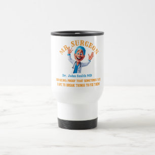 Taza De Viaje Unique Cartoon Surgeon Design for Healthcare Worke