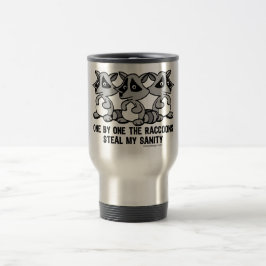 Taza De Viaje Uno por uno los mapaches