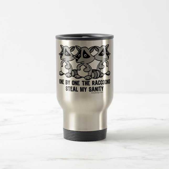 Taza De Viaje Uno por uno los mapaches (Centro)
