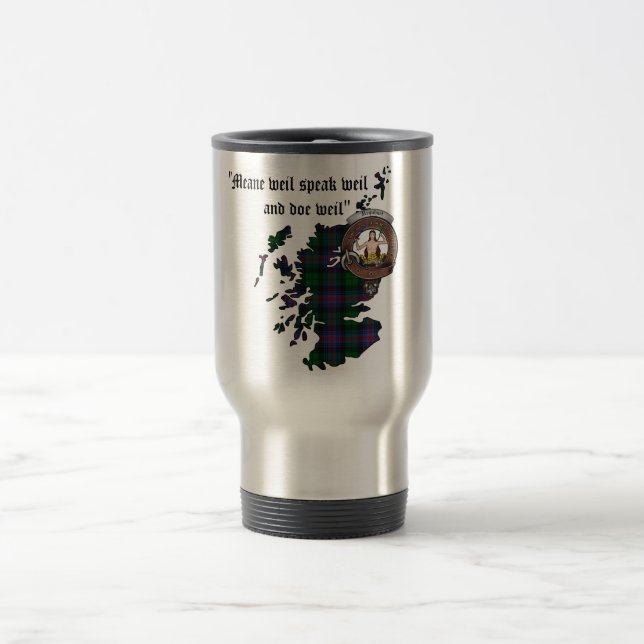 Taza De Viaje Urquhart Clan Badge Travel Mug (Centro)