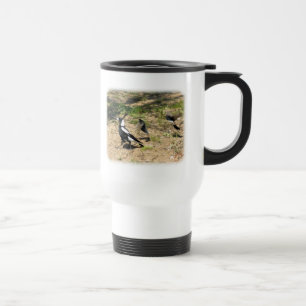 Taza De Viaje Urraca australiana atestada por los Wagtails