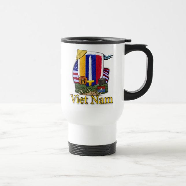 Taza De Viaje usarv vietnam parche de guerra veteranos vets mug (Derecha)