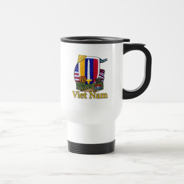 Taza De Viaje usarv vietnam parche de guerra veteranos vets mug (Derecha)