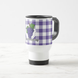 Taza De Viaje Uva sobre la pasta violeta - Feliz día de gracias