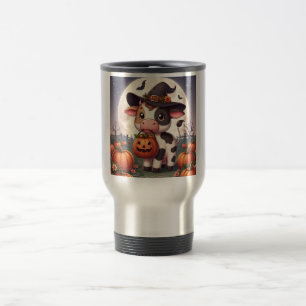 Taza De Viaje Vaca de bruja de Halloween