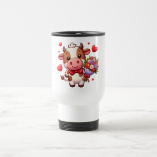 Taza De Viaje Vaca El día de San Valentín