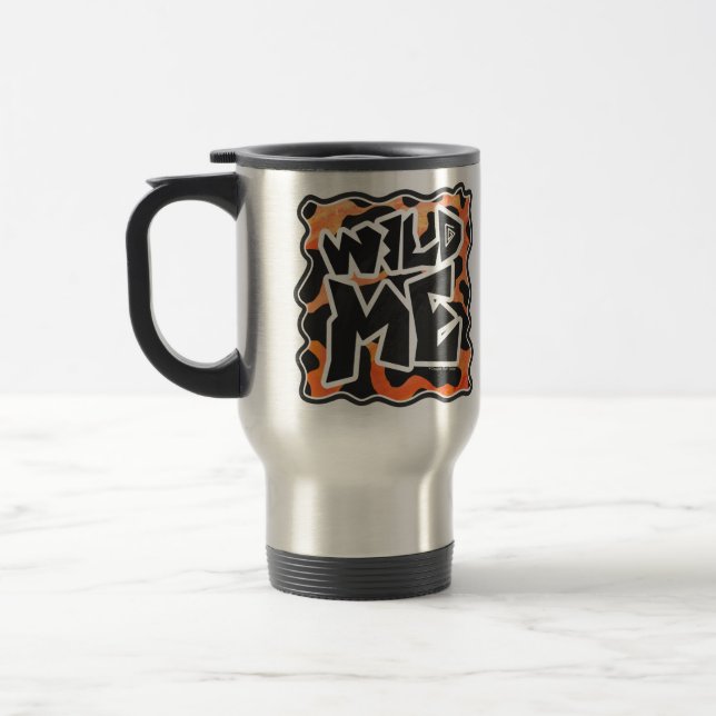 Taza De Viaje Vaca negra y Naranja salvaje de mí (Izquierda)