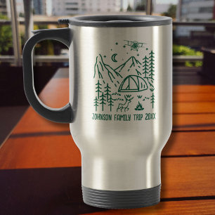 Taza De Viaje Vacaciones Familiares Bosque Camping Avión Persona
