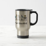 Taza De Viaje Vacaciones judías de Hanukkah NYC Chanukah en Nuev<br><div class="desc">El diseño de la taza de viaje presenta un original ilustracion de marca de una fila de monumentos clásicos de NYC vestidos para la temporada navideña de Chanukah, con NEW YORK HANUKKAH en una fuente divertida. ¡Genial para todo aquel que ame Nueva York! También está disponible la versión para navidades....</div>