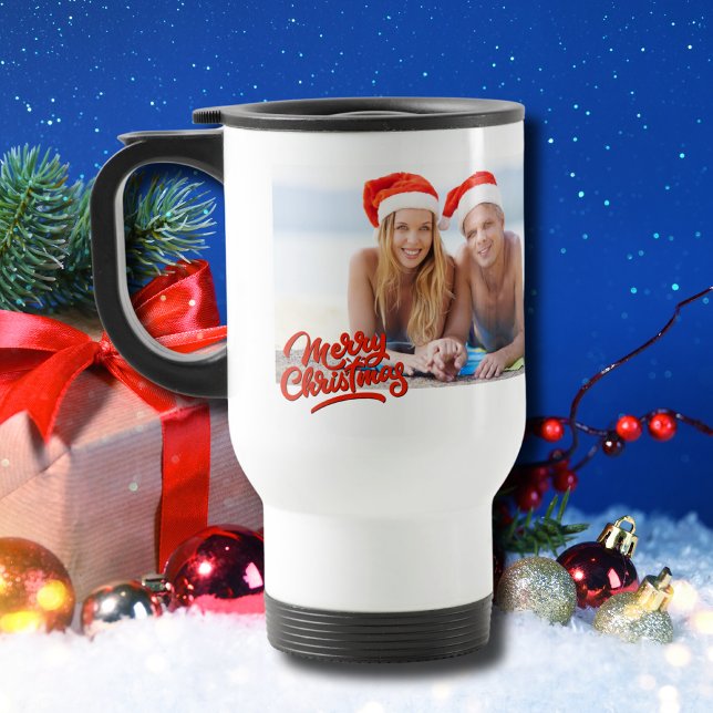 Taza De Viaje Vacaciones navideñas de verano en la playa (Subido por el creador)