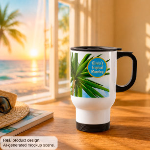 Taza De Viaje Vacaciones personalizadas de yuca en una mañana tr