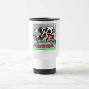 Taza De Viaje Vacas produciendo crema espesa Dibujo animado dive