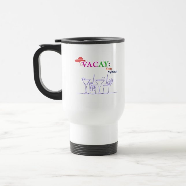 Taza De Viaje Vacay Margarita Blanca (Izquierda)