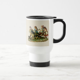Taza De Viaje Vagón Antiguo de Niños y Perro