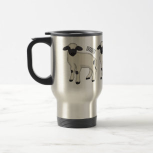 Taza De Viaje Valais Blacknose ilustracion personalizado ovino