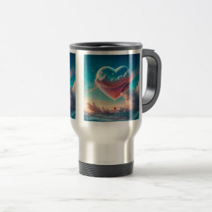 Taza De Viaje Valentine Heart Travel/Commuter Mug, 15 oz