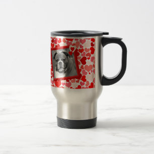 Taza De Viaje Valentines Boxer Dog Hearts