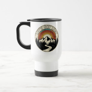 Taza De Viaje Vámonos Perdidos Aventura Retro en la Montaña al A
