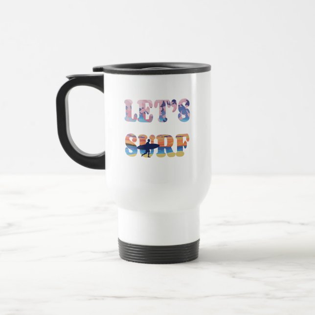 Taza De Viaje Vamos a surfear (Izquierda)