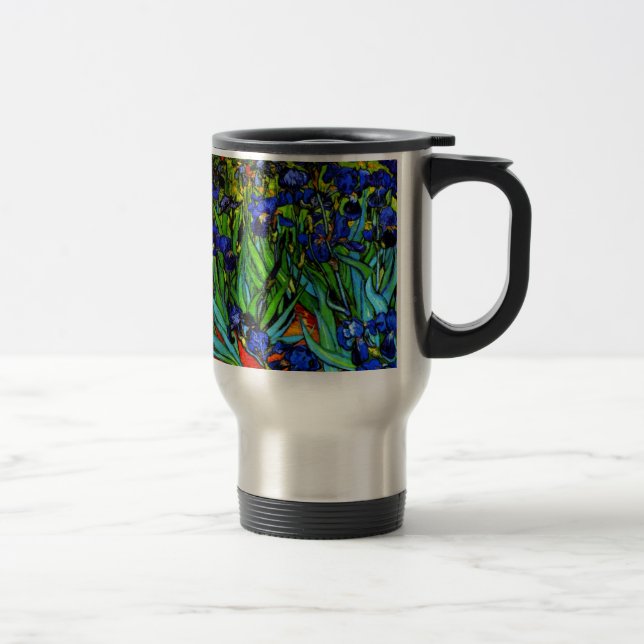 Taza De Viaje Van Gogh - Irises, famoso cuadro de Van Gogh (Derecha)