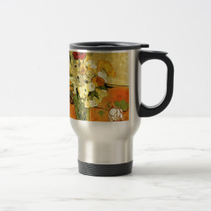 Taza De Viaje Van Gogh pintando caprichosas flores vides floreci