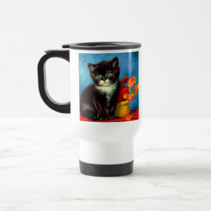 Taza De Viaje Van Gogh Tuxedo Cat
