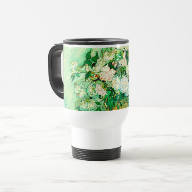 Taza De Viaje Van Gogh White Roses (Anverso izquierdo)