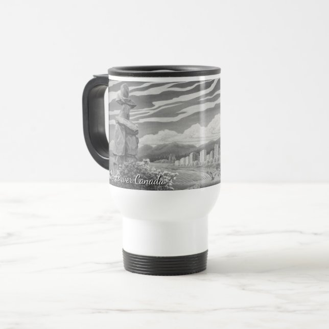 Taza De Viaje Vancouver BC Canada Café Cups Mugs & Glasses (Anverso izquierdo)