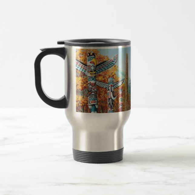 Taza De Viaje Vancouver BC Canada Café Cups Mugs & Glasses (Izquierda)