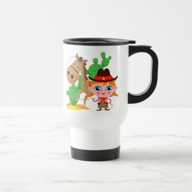 Taza De Viaje Vaquera y caballo (Derecha)