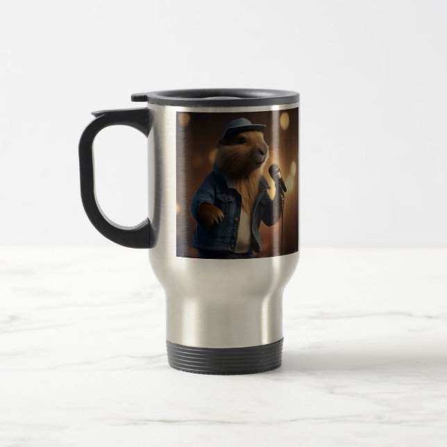 Taza De Viaje "Vaquero de Capybara: Serenading the Wild West" (Izquierda)