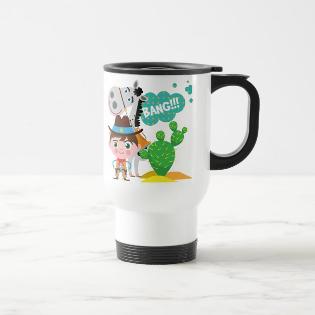 Taza De Viaje Vaquero y caballo (Derecha)