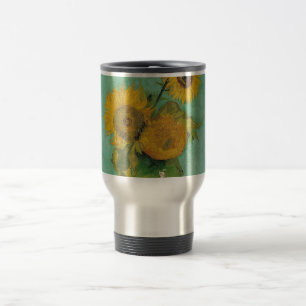 Taza De Viaje Vase con tres girasoles, Vincent van Gogh